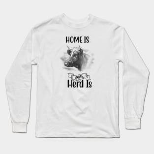 Bull Illustration with quote Long Sleeve T-Shirt